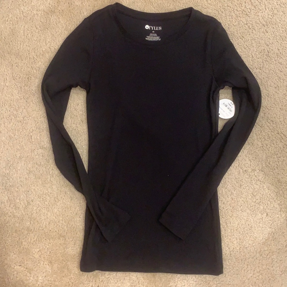 NWT Black Stylus Long Sleeve Top